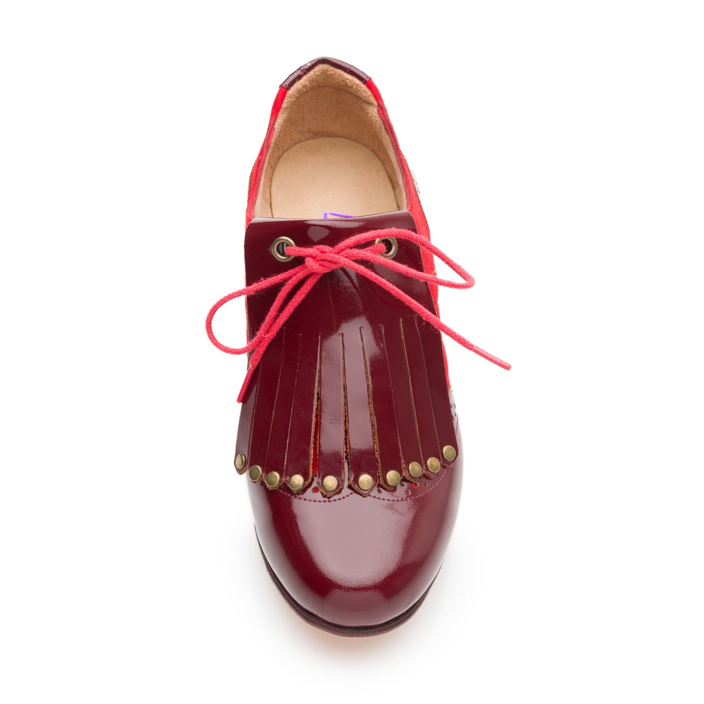 Fringes: Burgundy Patent Leather