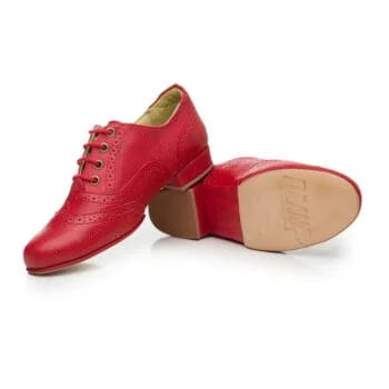 Oxford Curvy- Red engraved leather