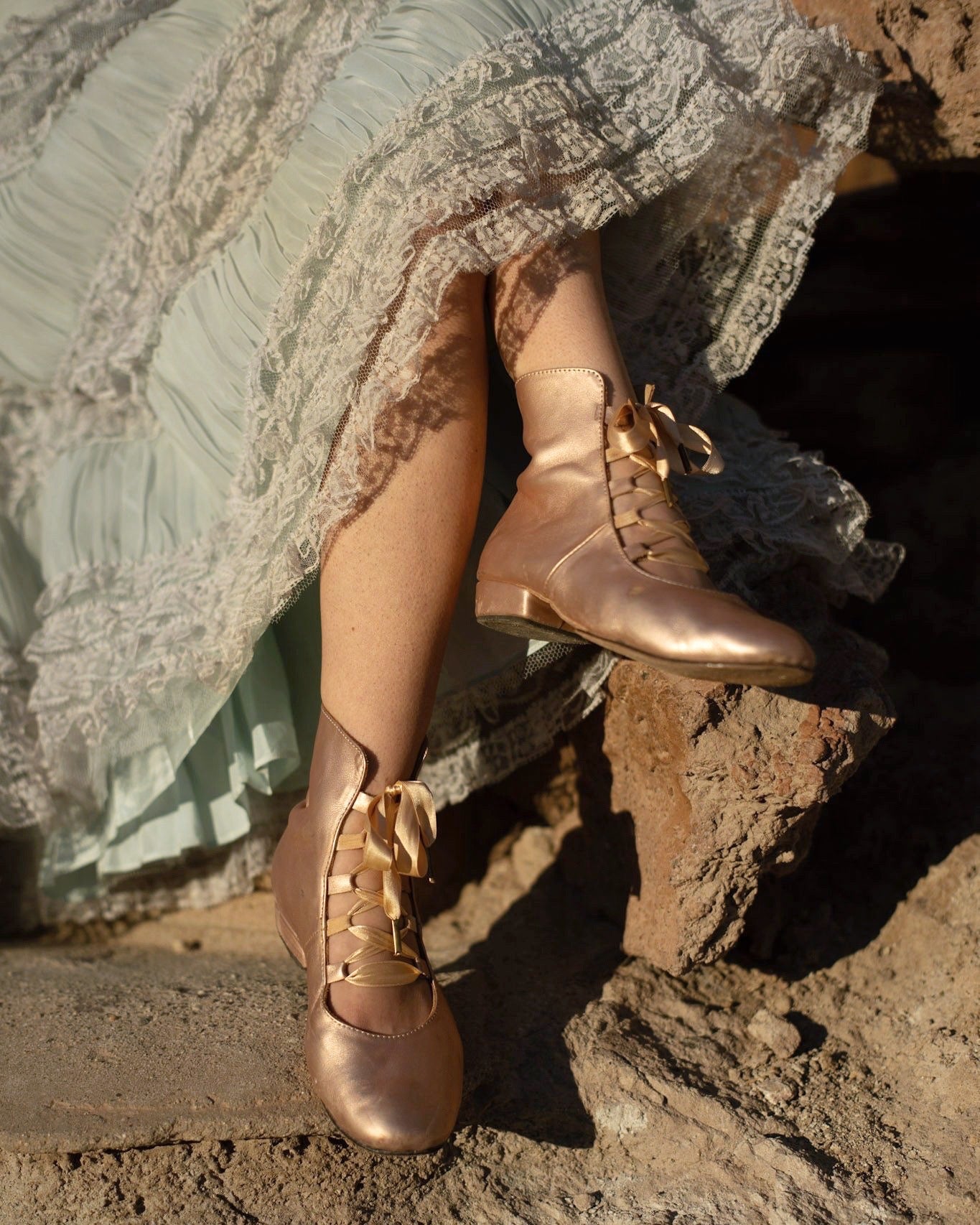 Ballerina Boots Metalic Rose