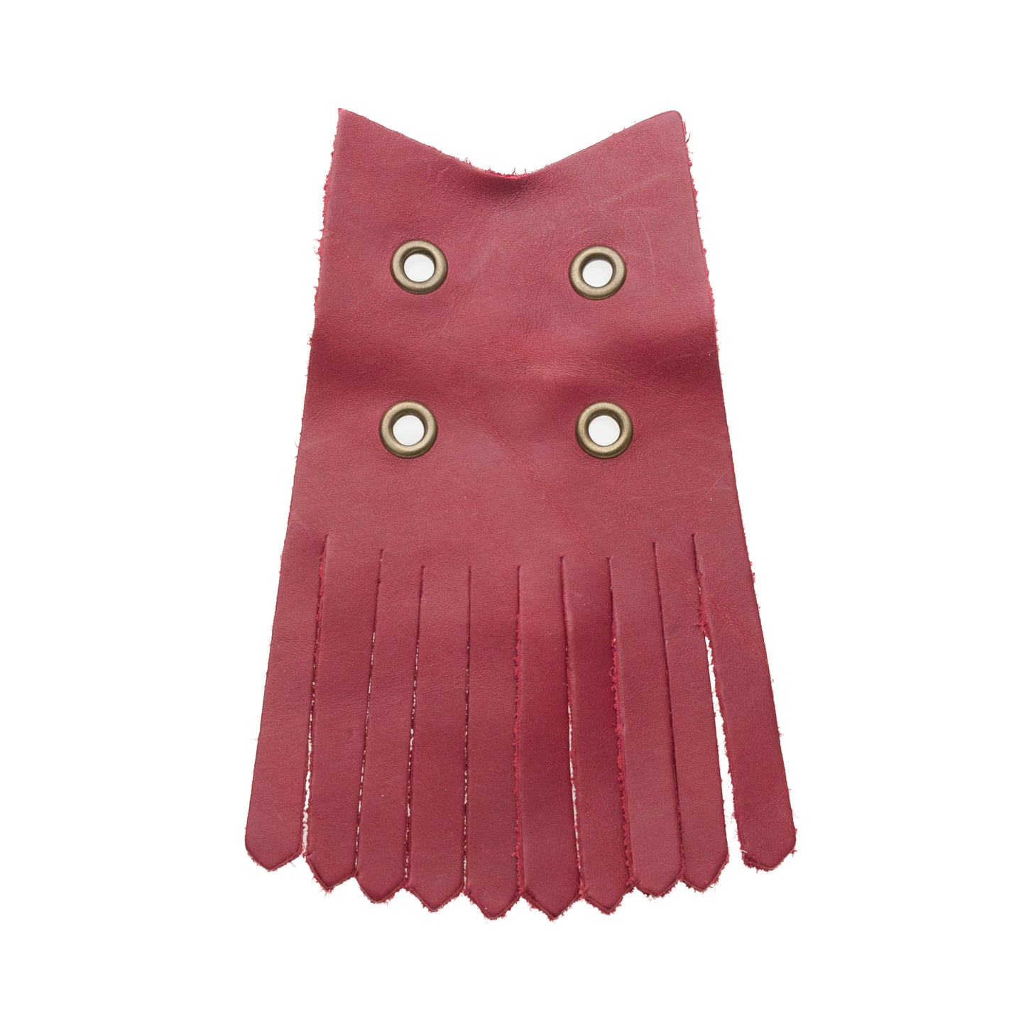 Fringes: Burgundy leather