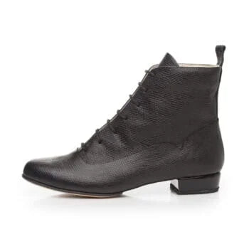 Boots-Classic Engraved black leather