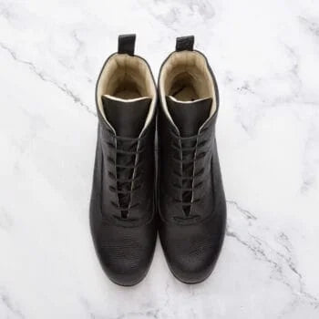 Boots-Classic Engraved black leather