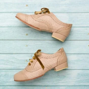 Oxford Classic- Arpillera fabric/ Beige leather