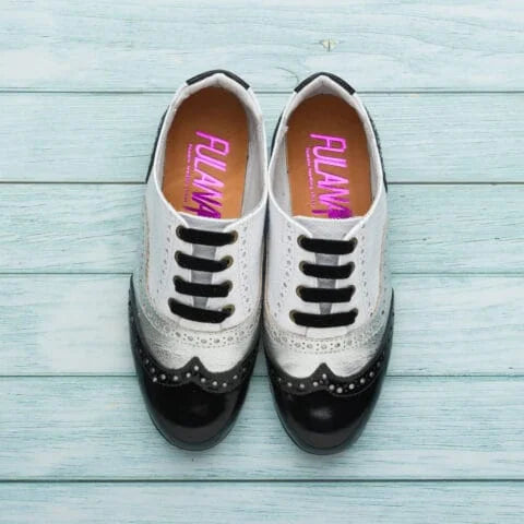 Oxford Curvy-Black White Silver