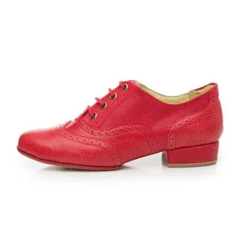 Oxford Curvy- Red engraved leather