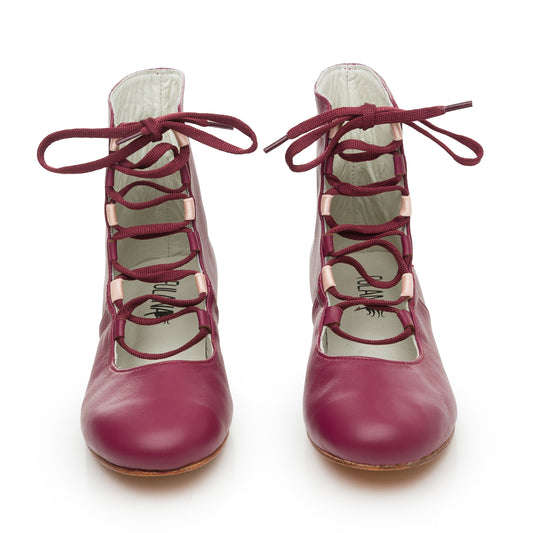 Ballerina Burgundy Leather