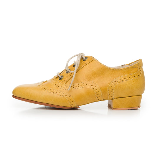 Oxford Curvy Lemon leather