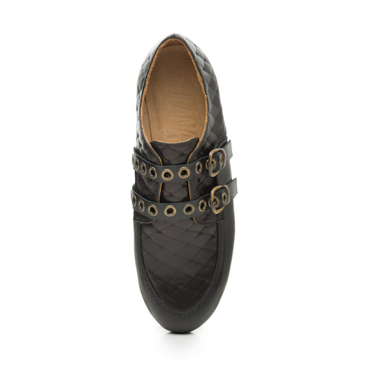 Loafers Black matelassé