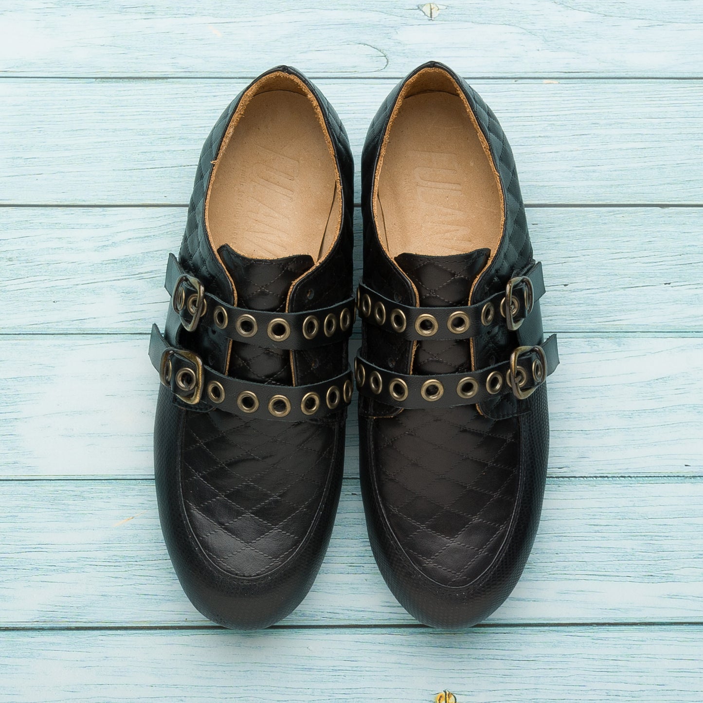 Loafers Black matelassé