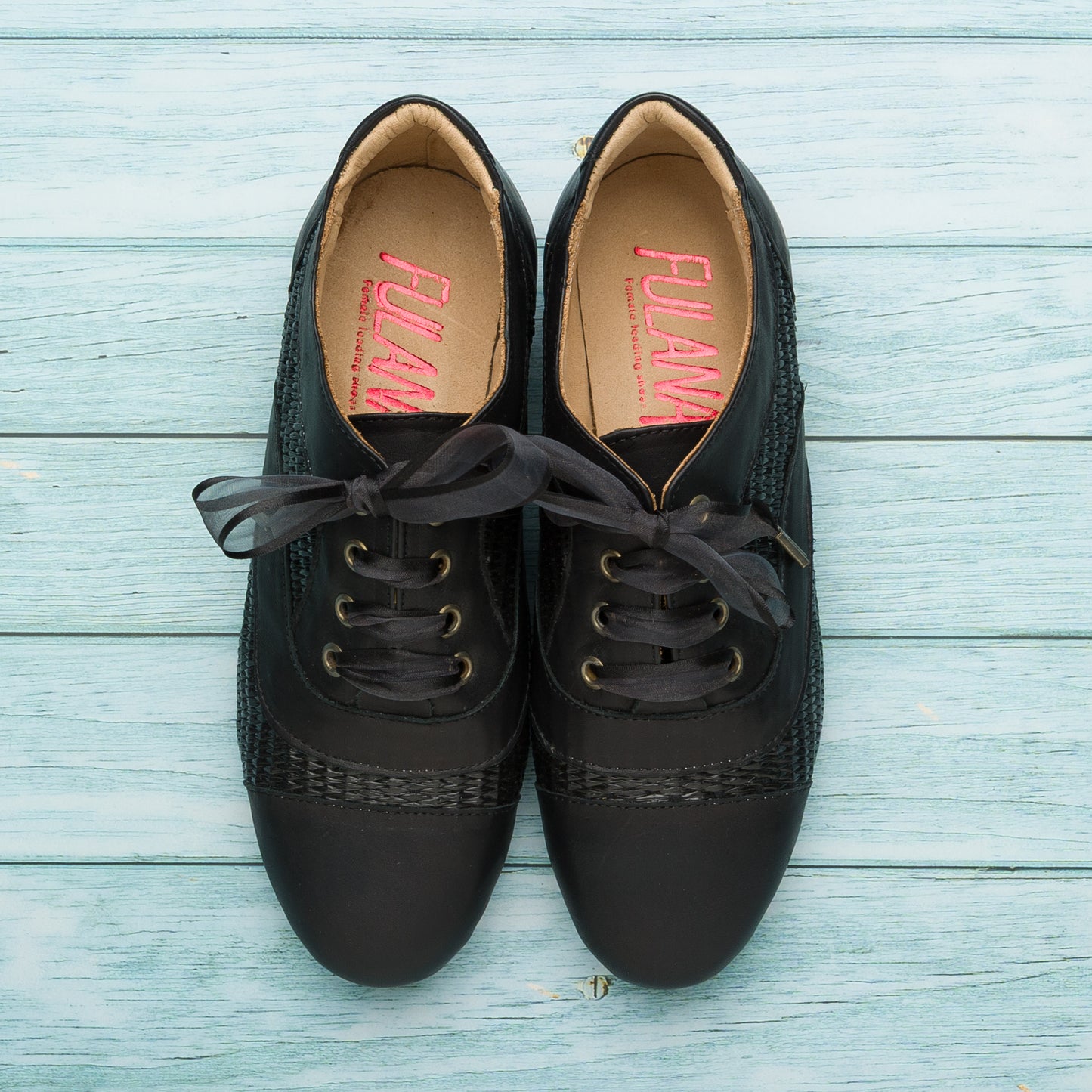Oxford Classic- Arpillera fabric/  leather BLACK